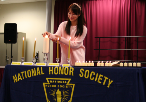 National Honor Society induction ceremony